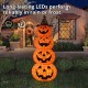 Glitzhome 94.5"H Lighted Halloween 3D Foldable Fabric Jack-O-Lantern Outdoor Décor 420 Warm White LED Lights