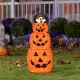 Glitzhome 48"H Lighted Halloween 3D Extendable Fabric Jack-O-Lantern Outdoor Décor 120 Warm White LED Lights