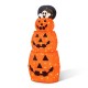 Glitzhome 48"H Lighted Halloween 3D Extendable Fabric Jack-O-Lantern Outdoor Décor 120 Warm White LED Lights