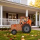 Glitzhome 44"L Fall 2D Lighted Scarecrow on Tractor Outdoor Décor with 100 warm White LED Lights