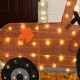 Glitzhome 44"L Fall 2D Lighted Scarecrow on Tractor Outdoor Décor with 100 warm White LED Lights