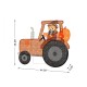 Glitzhome 44"L Fall 2D Lighted Scarecrow on Tractor Outdoor Décor with 100 warm White LED Lights