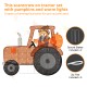 Glitzhome 44"L Fall 2D Lighted Scarecrow on Tractor Outdoor Décor with 100 warm White LED Lights