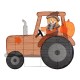 Glitzhome 44"L Fall 2D Lighted Scarecrow on Tractor Outdoor Décor with 100 warm White LED Lights