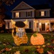 Glitzhome S/2 Fall 2.5D Lighted Pumpkin and Highland Cow Outdoor Décor with 130 warm White LED Lights