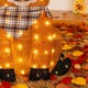 Glitzhome S/2 Fall 2.5D Lighted Pumpkin and Highland Cow Outdoor Décor with 130 warm White LED Lights