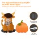 Glitzhome S/2 Fall 2.5D Lighted Pumpkin and Highland Cow Outdoor Décor with 130 warm White LED Lights
