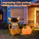 Glitzhome S/2 Fall 2.5D Lighted Pumpkin and Highland Cow Outdoor Décor with 130 warm White LED Lights