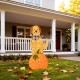 Glitzhome 47"H Fall 2.5D Lighted Labrador on Pumpkin Outdoor Décor with 90 warm White LED Lights