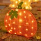 Glitzhome 47"H Fall 2.5D Lighted Labrador on Pumpkin Outdoor Décor with 90 warm White LED Lights