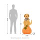 Glitzhome 47"H Fall 2.5D Lighted Labrador on Pumpkin Outdoor Décor with 90 warm White LED Lights