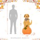 Glitzhome 47"H Fall 2.5D Lighted Labrador on Pumpkin Outdoor Décor with 90 warm White LED Lights