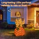 Glitzhome 47"H Fall 2.5D Lighted Labrador on Pumpkin Outdoor Décor with 90 warm White LED Lights