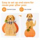 Glitzhome 47"H Fall 2.5D Lighted Labrador on Pumpkin Outdoor Décor with 90 warm White LED Lights
