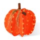 Glitzhome 25"H Fall 3D Lighted Foldable Pumpkin Outdoor Décor with 80 Golden Hued LED Lights & Timer