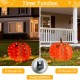 Glitzhome 25"H Fall 3D Lighted Foldable Pumpkin Outdoor Décor with 80 Golden Hued LED Lights & Timer