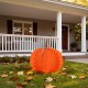 Glitzhome 32"H Fall 3D Lighted  Foldable Pumpkin Outdoor Décor with 100 Golden Hued LED Lights & Timer