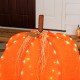 Glitzhome 32"H Fall 3D Lighted  Foldable Pumpkin Outdoor Décor with 100 Golden Hued LED Lights & Timer