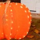 Glitzhome 32"H Fall 3D Lighted  Foldable Pumpkin Outdoor Décor with 100 Golden Hued LED Lights & Timer