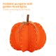 Glitzhome 32"H Fall 3D Lighted  Foldable Pumpkin Outdoor Décor with 100 Golden Hued LED Lights & Timer