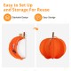 Glitzhome 32"H Fall 3D Lighted  Foldable Pumpkin Outdoor Décor with 100 Golden Hued LED Lights & Timer