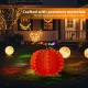 Glitzhome 32"H Fall 3D Lighted  Foldable Pumpkin Outdoor Décor with 100 Golden Hued LED Lights & Timer