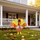 Glitzhome 35.5"L 2.5D Thanksgiving Lighted  Fabric Turkey  Outdoor Decor with 100 warm White LED Lights