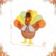 Glitzhome 35.5"L 2.5D Thanksgiving Lighted  Fabric Turkey  Outdoor Decor with 100 warm White LED Lights