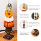Glitzhome 30.75"H Fall MGO Stacked Pumpkin with Brown Urn Porch Decor