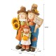 Glitzhome 10.5"H Fall Resin Scarecrow Family Table Decor