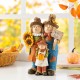 Glitzhome 10.5"H Fall Resin Scarecrow Family Table Decor