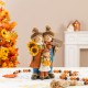 Glitzhome 10.5"H Fall Resin Scarecrow Family Table Decor