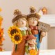 Glitzhome 10.5"H Fall Resin Scarecrow Family Table Decor