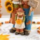 Glitzhome 10.5"H Fall Resin Scarecrow Family Table Decor