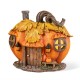 Glitzhome 8.5"L Fall Lighted Resin Pumpkin House Table Decor w/Timer