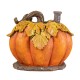 Glitzhome 8.5"L Fall Lighted Resin Pumpkin House Table Decor w/Timer