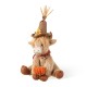 Glitzhome 17.75"H Fall Fabric Highland Cow Shelf Sitter