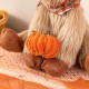 Glitzhome 17.75"H Fall Fabric Highland Cow Shelf Sitter
