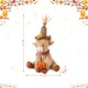 Glitzhome 17.75"H Fall Fabric Highland Cow Shelf Sitter