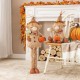 Glitzhome 25"H-35"H Fall Fabric Highland Cow Porch Decor With Telescoping Legs