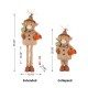 Glitzhome 25"H-35"H Fall Fabric Highland Cow Porch Decor With Telescoping Legs