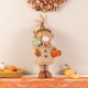 Glitzhome 25"H-35"H Fall Fabric Highland Cow Porch Decor With Telescoping Legs