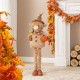 Glitzhome 25"H-35"H Fall Fabric Highland Cow Porch Decor With Telescoping Legs