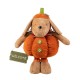 Glitzhome 18"H-29"H Fall Fabric Pumpkin Dog Porch Decor With Telescoping Legs