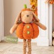 Glitzhome 18"H-29"H Fall Fabric Pumpkin Dog Porch Decor With Telescoping Legs
