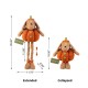 Glitzhome 18"H-29"H Fall Fabric Pumpkin Dog Porch Decor With Telescoping Legs