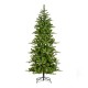 Glitzhome 6.5ft Pre-Lit Green Slim Fir Artificial Tree with 250 Warm White and Multi-Color C4 Strawberry Lights, 9 Function with Remote