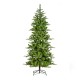 Glitzhome 6.5ft Pre-Lit Green Slim Fir Artificial Tree with 250 Warm White and Multi-Color C4 Strawberry Lights, 9 Function with Remote