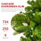 Glitzhome 6.5ft Pre-Lit Green Slim Fir Artificial Tree with 250 Warm White and Multi-Color C4 Strawberry Lights, 9 Function with Remote