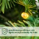 Glitzhome 6ft Pre-Lit Green Slim Fir Artificial Christmas Tree with 250 Warm White and Multi-Color Lights, 9 Function with Remote